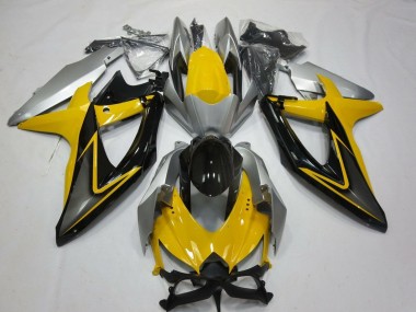 2008-2010 Suzuki GSXR 600 / GSXR 750 Motorcycle Fairings - Yellow Silver Grey Black Canada Websites