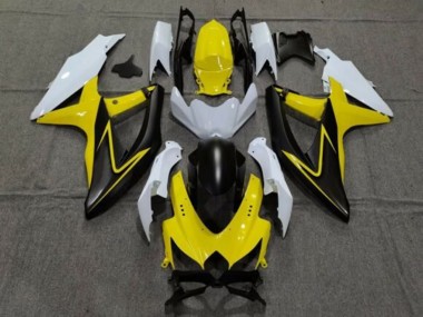 2008-2010 Suzuki GSXR 600 / GSXR 750 Motorcycle Fairings - White Yellow Grey Black Canada Websites