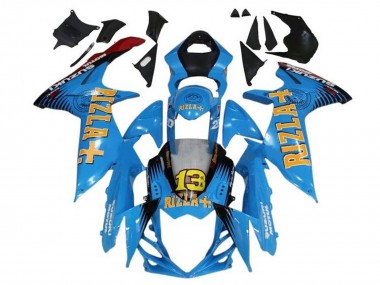 2011-2024 Suzuki GSXR 600 / GSXR 750 Motorcycle Fairings - Blue Yellow Red Black Rizla 13 Canada Websites