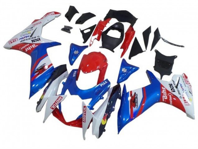 2011-2024 Suzuki GSXR 600 / GSXR 750 Motorcycle Fairings - Blue White Red Motul Canada Websites