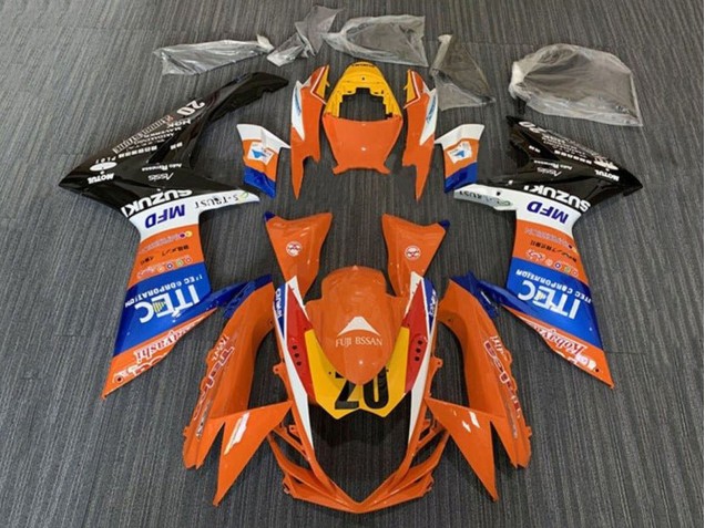 2011-2024 Suzuki GSXR 600 / GSXR 750 Motorcycle Fairings - Orange Blue White Black Yellow 20 Canada Websites