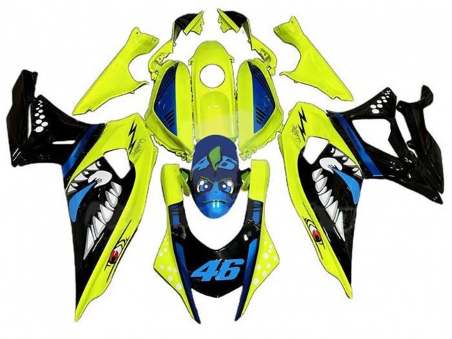 2021-2024 Yamaha YZF R7 Motorcycle Fairings - Yellow Black Shark Canada Websites