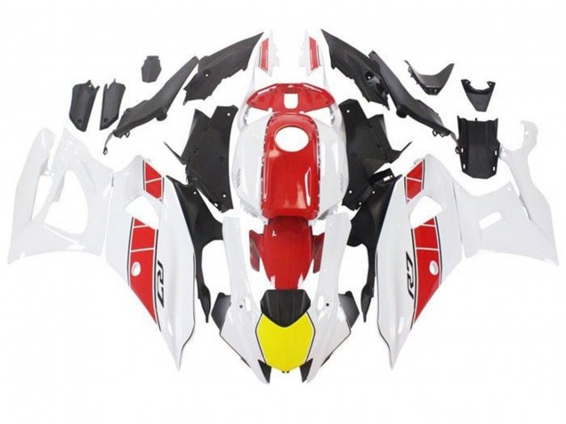 2021-2024 Yamaha YZF R7 Motorcycle Fairings - White Yellow Red Stripe Canada Websites