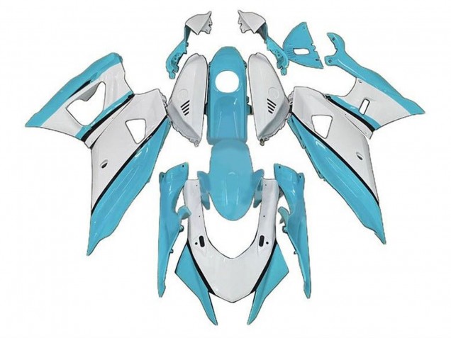2021-2024 Yamaha YZF R7 Motorcycle Fairings - Blue Turquoise White Canada Websites