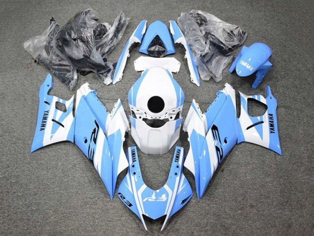 2019-2021 Yamaha YZF R3/R25 Motorcycle Fairings - White Light Blue Canada Websites