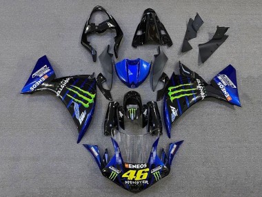 2009-2011 Yamaha YZF 1000 R1 Motorcycle Fairings - Blue Glossy Black Green Monster Energy Canada Websites