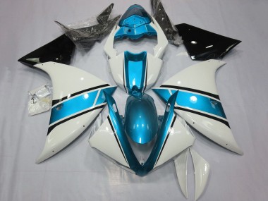 2009-2011 Yamaha YZF 1000 R1 Motorcycle Fairings - White Light Blue Black Canada Websites