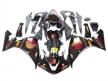 2012-2014 Yamaha YZF 1000 R1 Motorcycle Fairings - Glossy Black Red Yellow Sheltes Canada Websites