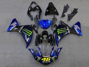 2012-2014 Yamaha YZF 1000 R1 Motorcycle Fairings - Glossy Black Blue Green Monster Energy ENEOS Yamalube Canada Websites