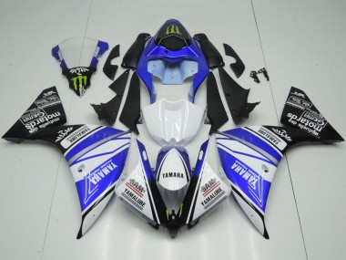 2012-2014 Yamaha YZF 1000 R1 Motorcycle Fairings - White Blue Black Green Monster Yamalube Canada Websites