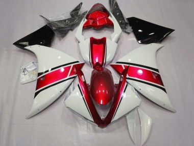 2012-2014 Yamaha YZF 1000 R1 Motorcycle Fairings - White Red Glossy Black Canada Websites