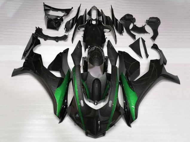 2015-2019 Yamaha YZF 1000 R1 Motorcycle Fairings - Faux Carbon Fiber Green Canada Websites