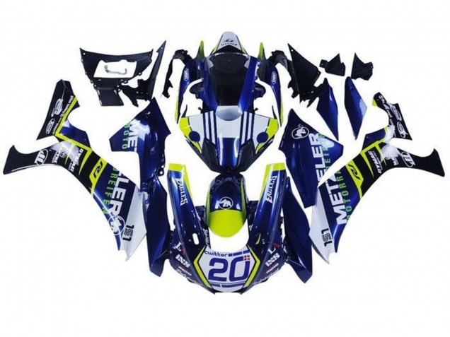 2015-2019 Yamaha YZF 1000 R1 Motorcycle Fairings - White Blue Yellow Black Canada Websites