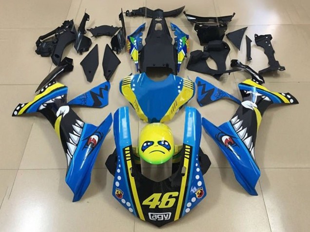 2015-2019 Yamaha YZF 1000 R1 Motorcycle Fairings - Blue Yellow Black Shark 46 Canada Websites