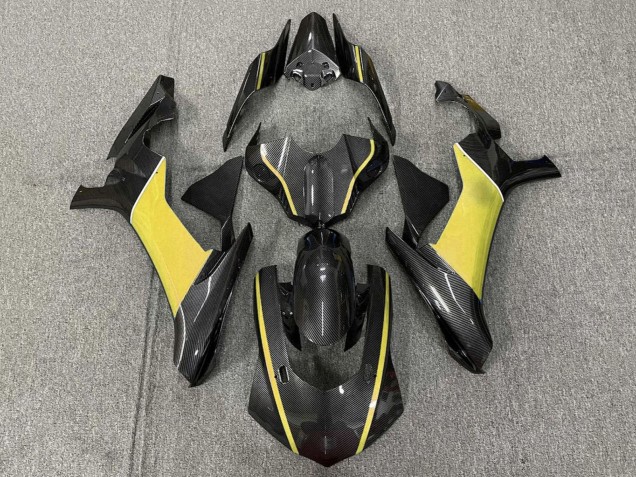 2015-2019 Yamaha YZF 1000 R1 Motorcycle Fairings - Faux Carbon Fiber Yellow Canada Websites