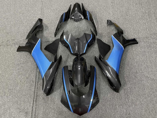 2015-2019 Yamaha YZF 1000 R1 Motorcycle Fairings - Faux Carbon Fiber Light Blue Canada Websites