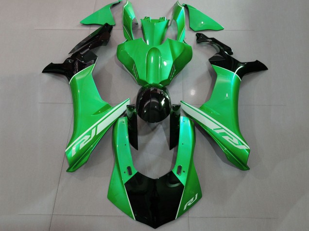 2015-2019 Yamaha YZF 1000 R1 Motorcycle Fairings - Green Glossy Black Silver Canada Websites