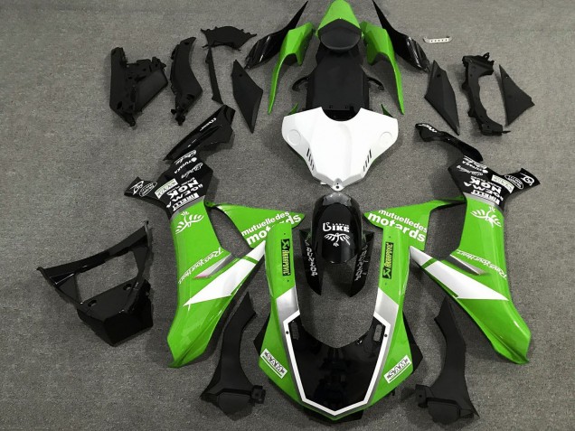 2015-2019 Yamaha YZF 1000 R1 Motorcycle Fairings - White Green Glossy Black Canada Websites