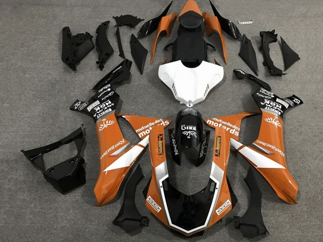 2015-2019 Yamaha YZF 1000 R1 Motorcycle Fairings - Orange White Glossy Black Canada Websites
