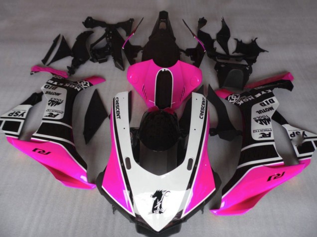 2015-2019 Yamaha YZF 1000 R1 Motorcycle Fairings - Pink White Glossy Black Motul YSP Canada Websites