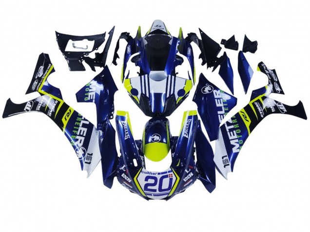 2020-2025 Yamaha YZF 1000 R1 Motorcycle Fairings - White Blue Yellow Black Canada Websites