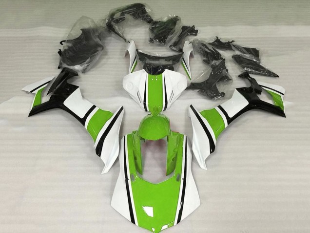 2020-2025 Yamaha YZF 1000 R1 Motorcycle Fairing - White Green Glossy Black Canada Websites