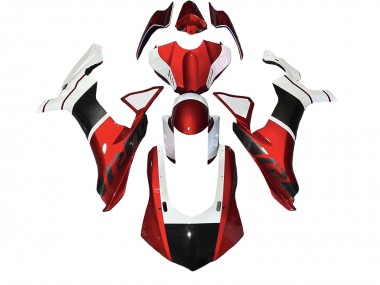 2020-2025 Yamaha YZF 1000 R1 Motorcycle Fairings - White Red Faux Carbon Fiber Canada Websites