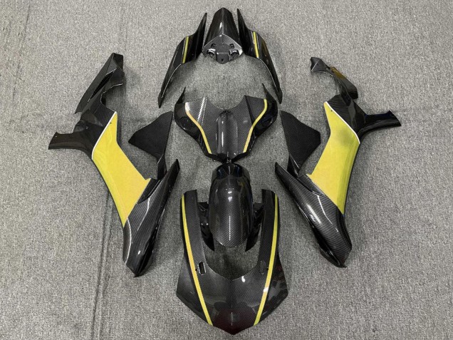 2020-2025 Yamaha YZF 1000 R1 Motorcycle Fairings - Faux Carbon Fiber Yellow Canada Websites
