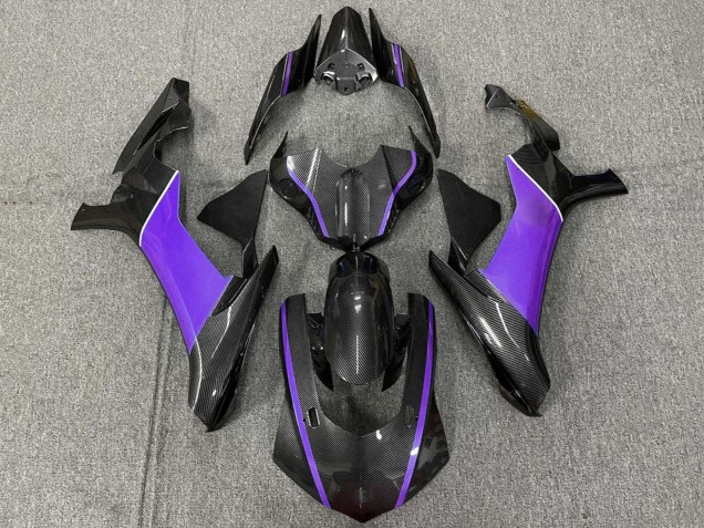2020-2025 Yamaha YZF 1000 R1 Motorcycle Fairings - Faux Carbon Fiber Purple Canada Websites