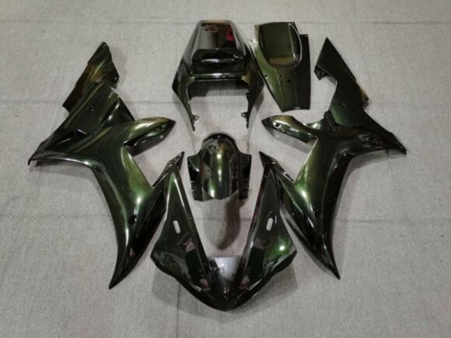 2002-2003 Yamaha YZF 1000 R1 Motorcycle Fairings - Dark Green Chameleon Canada Websites