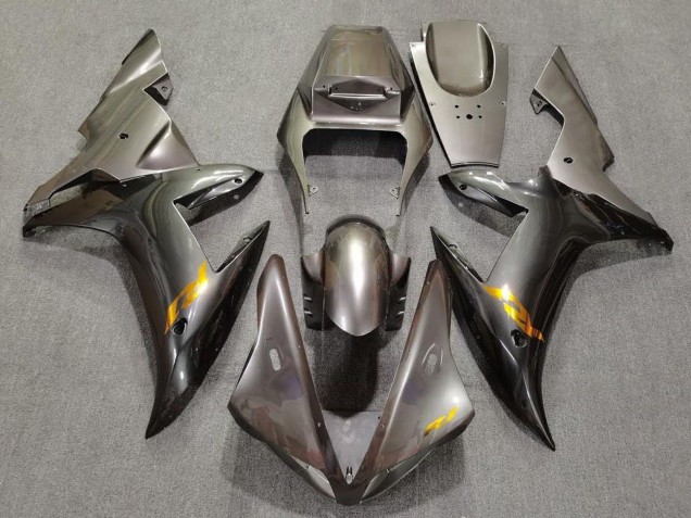 2002-2003 Yamaha YZF 1000 R1 Motorcycle Fairings - Grey with Gold Decals Canada Websites