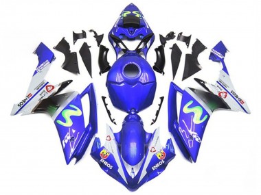 2007-2008 Yamaha YZF 1000 R1 Motorcycle Fairings - Blue White Green ENEOS Canada Websites