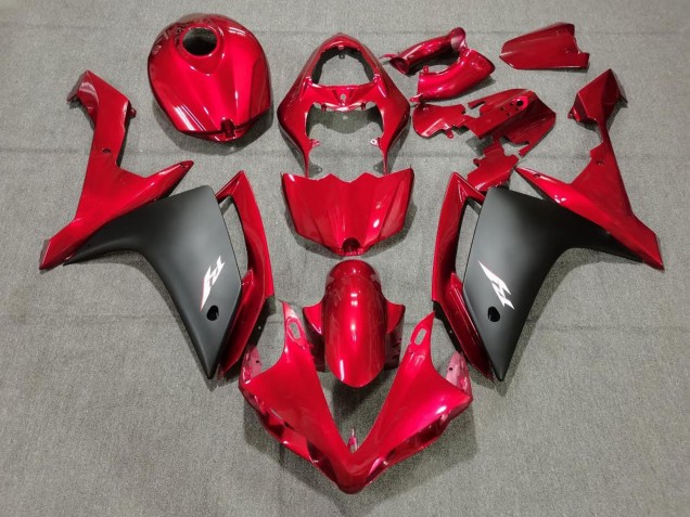 2007-2008 Yamaha YZF 1000 R1 Motorcycle Fairings - Red Matte Black Canada Websites