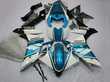 2007-2008 Yamaha YZF 1000 R1 Motorcycle Fairings - White Light Blue Black Layerd Canada Websites