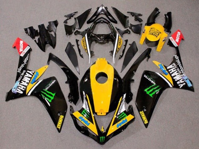 2007-2008 Yamaha YZF 1000 R1 Motorcycle Fairings - Yellow White Black Green Monster Dewalt Canada Websites