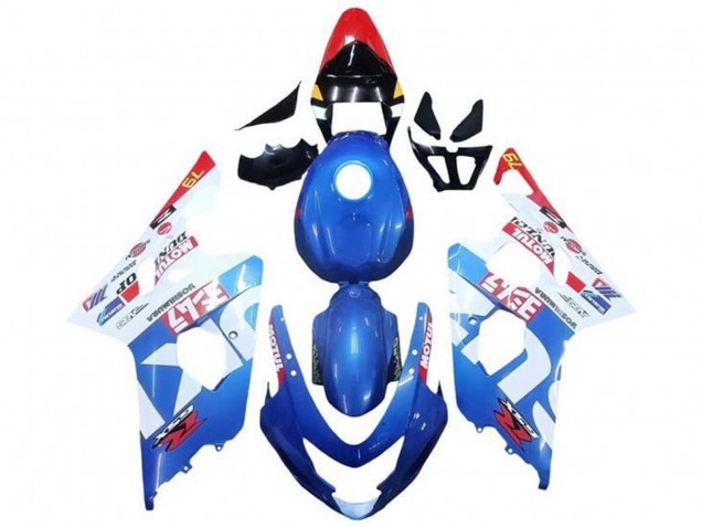 2004-2005 Suzuki GSXR 600 / GSXR 750 Motorcycle Fairings - Blue White Red Motul Canada Websites