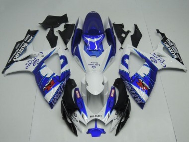 2006-2007 Suzuki GSXR 600 / GSXR 750 Motorcycle Fairings - White Blue Black Corona Extra Motul Canada Websites