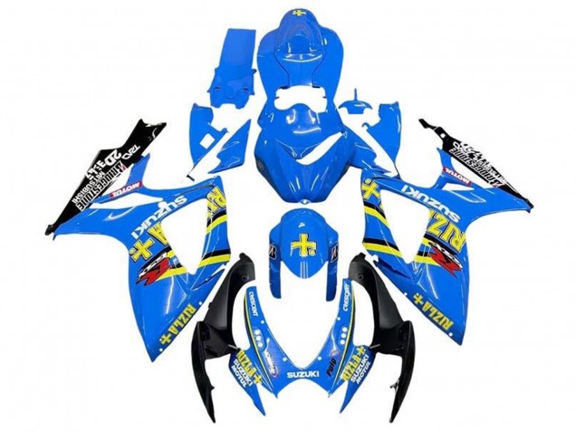 2006-2007 Suzuki GSXR 600 / GSXR 750 Motorcycle Fairings - Blue Yellow Black Rizla Canada Websites