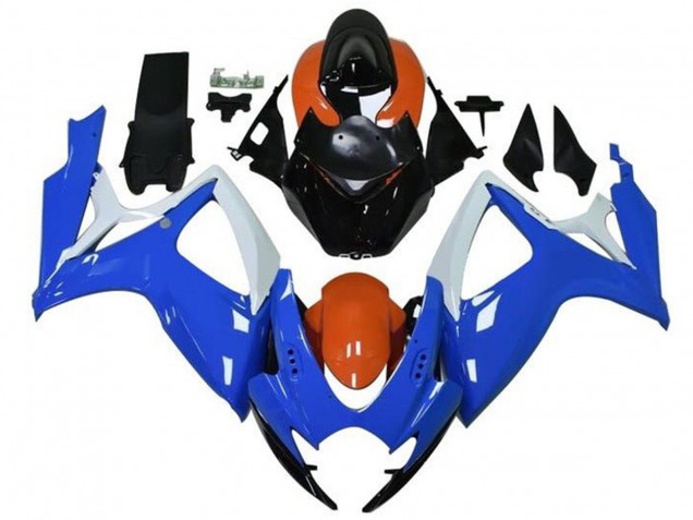 2006-2007 Suzuki GSXR 600 / GSXR 750 Motorcycle Fairings - Orange Blue White Black Canada Websites