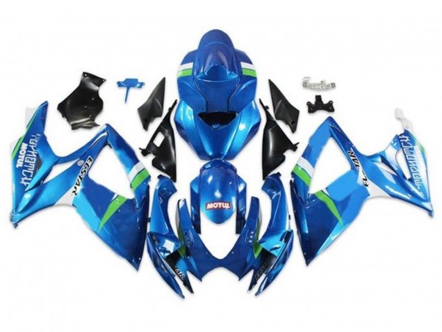 2006-2007 Suzuki GSXR 600 / GSXR 750 Motorcycle Fairings - Blue Green White Ecstar Canada Websites