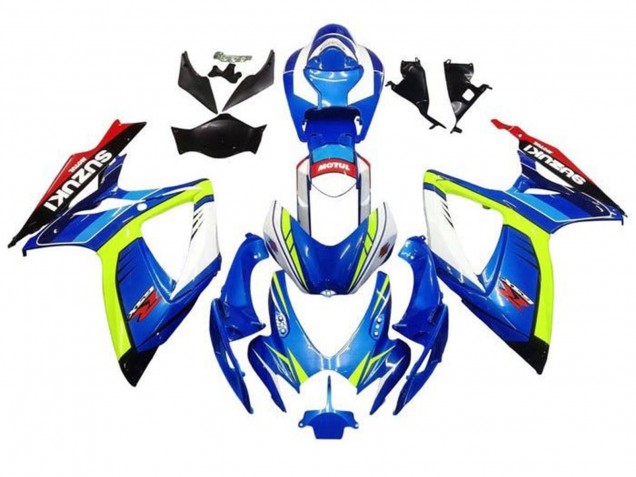 2006-2007 Suzuki GSXR 600 / GSXR 750 Motorcycle Fairings - Blue Yellow White Red Canada Websites