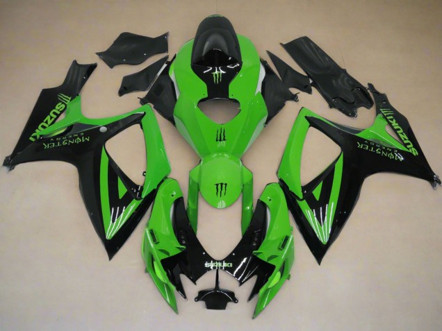 2006-2007 Suzuki GSXR 600 / GSXR 750 Motorcycle Fairings - Green Black Monster Canada Websites