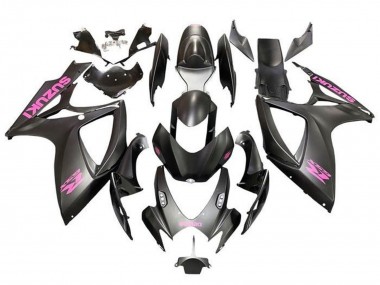 2006-2007 Suzuki GSXR 600 / GSXR 750 Motorcycle Fairings - Matte Black Pink Canada Websites