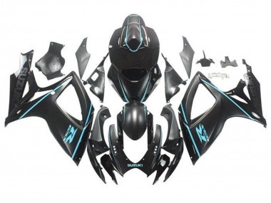 2006-2007 Suzuki GSXR 600 / GSXR 750 Motorcycle Fairings - Matte Black Turquoise Blue Canada Websites