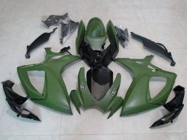 2006-2007 Suzuki GSXR 600 / GSXR 750 Motorcycle Fairings - Army Green Glossy Black Canada Websites