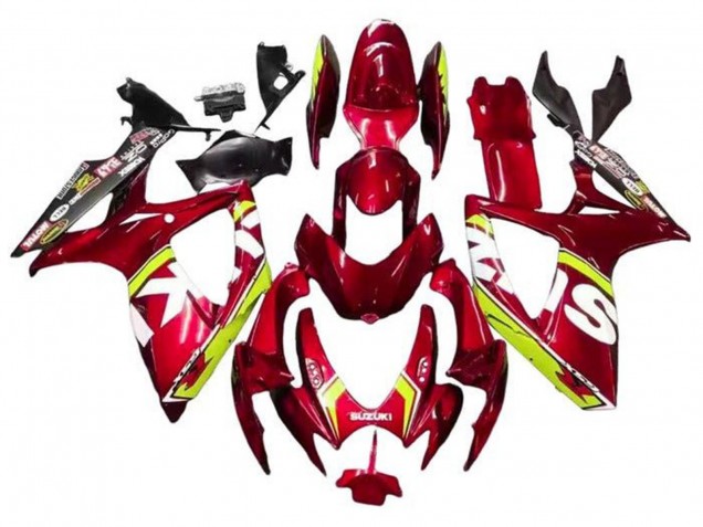 2006-2007 Suzuki GSXR 600 / GSXR 750 Motorcycle Fairings - Red Yellow White Black Canada Websites