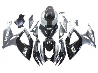 2006-2007 Suzuki GSXR 600 / GSXR 750 Motorcycle Fairings - Silver Glossy Black White Canada Websites