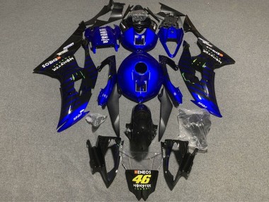 2008-2016 Yamaha YZF R6 Motorcycle Fairings - Blue Black ENEOS Monster 46 Canada Websites