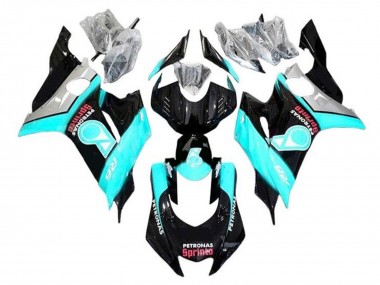 2017-2023 Yamaha YZF R6 Motorcycle Fairings - Turquoise Blue Glossy Black Petronas Canada Websites