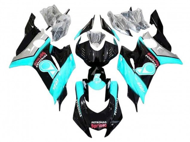 2017-2023 Yamaha YZF R6 Motorcycle Fairings - Turquoise Blue Glossy Black Petronas Canada Websites